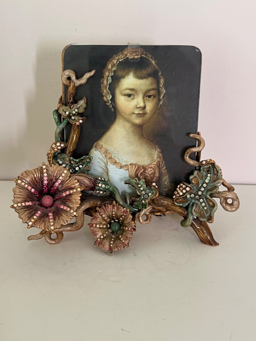 Super Rare Jay Strongwater 'Lelia' Morning Glory English Garden Frame